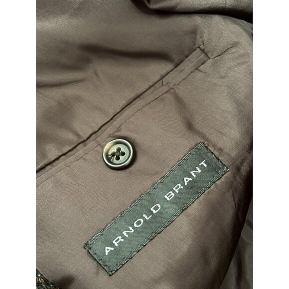 Arnold Brant Loro Piana Men's Sz 46R Brown Wool Cashmere 3 Button Blazer Jacket - Picture 4 of 10